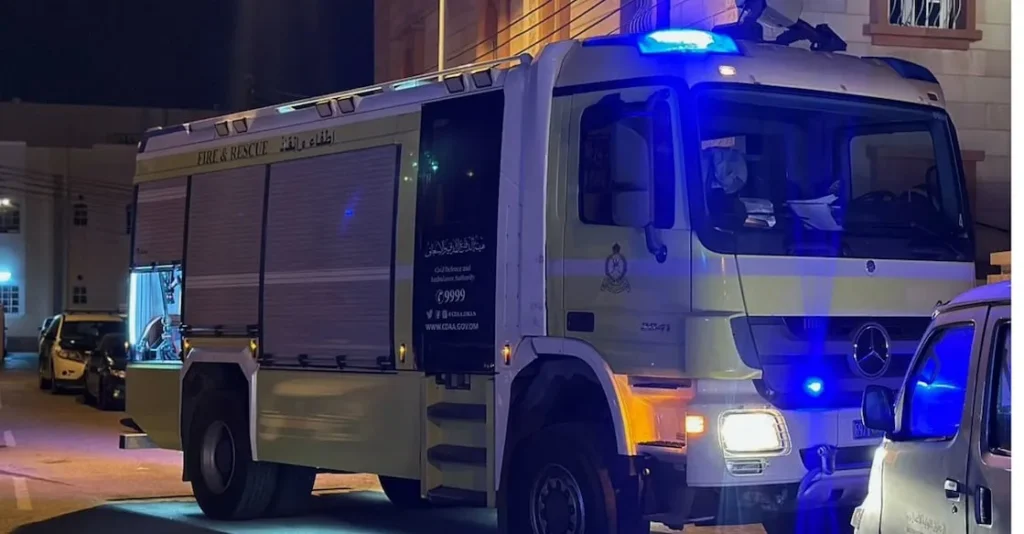 Six People Rescued from Residential Building Fire in Muscat