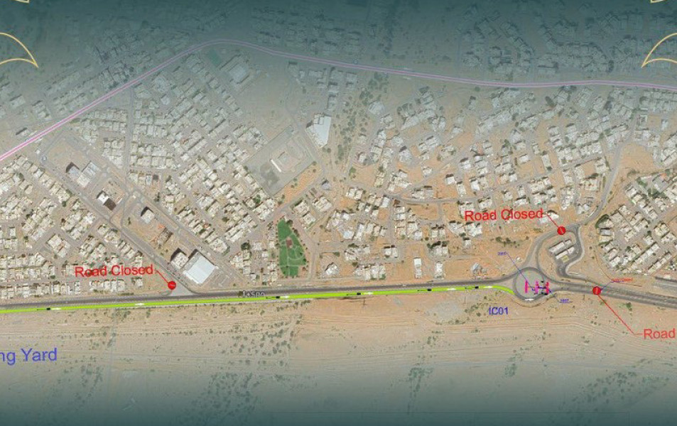 Muscat Municipality announces the closure of the Al Ansab – Al Jiffnain dual carriageway.